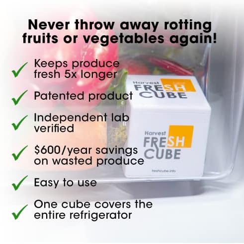 Produce Saver | Convert Ripening Ethylene gas to harmless vapor in fridge | Extend produce shelf life up to 4 to 6 weeks | Simply unwrap and forget! | Pack of 2 | 180 Day Supply