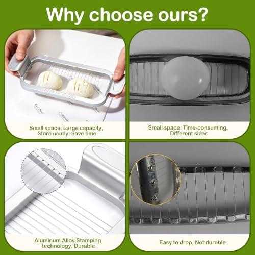 Large Butter Cutter Banana Slicer, Heavy Duty Aluminum & Stainless Steel Wires, Multipurpose Slicer for Butter, Cheese, Banana, Boiled Egg, Strawberry, Dishwasher Safe Kitchen Cutting Tool - Image 3