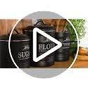 5-Piece Farmhouse Kitchen Canister Sets for Kitchen Counter