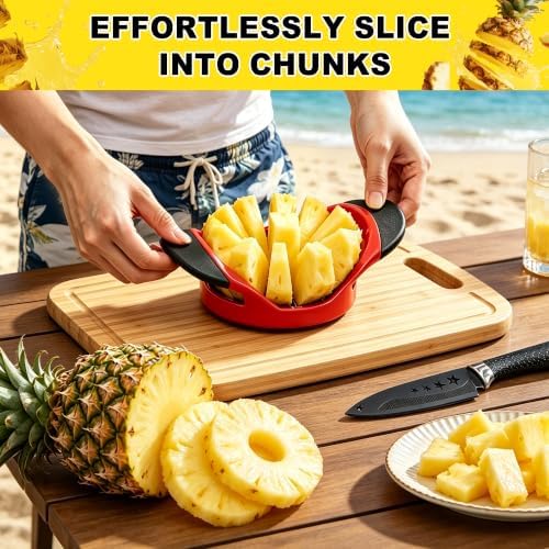 Pineapple Corer and Slicer, Stainless Steel Pineapple Cutter Set