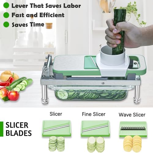 Vegetable Chopper Veggie Cutter Onion Food Dicer with Container 10 Blades