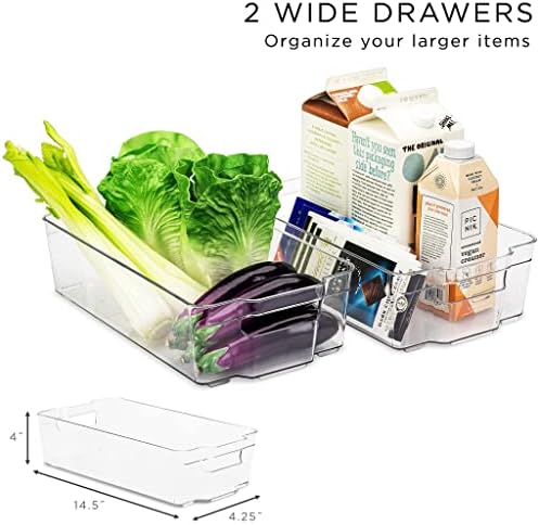 Fridge Organizers and Storage Bins for Pantry & Fridge (6 Piece Set)