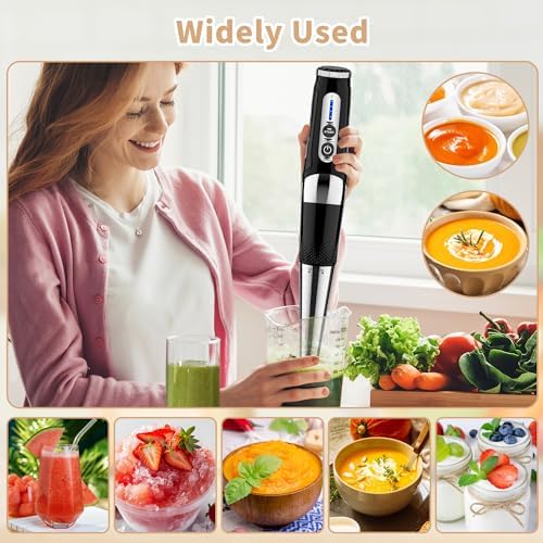 Toogel Cordless Immersion Blender, 21-Speed, 3-Angle Adjust, Black - Image 4