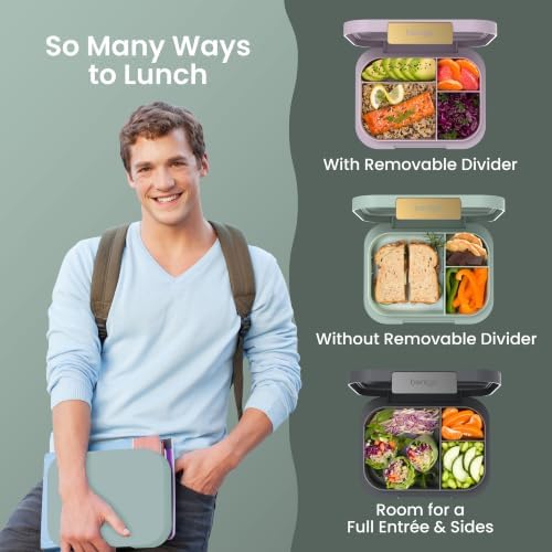 Modern Adult Bento Lunch Box with 3-4 Compartments
