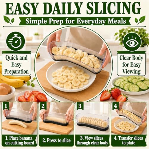 Egg Slicer for Hard Boiled Eggs, Transparent Body Fruit Slicer - Image 4