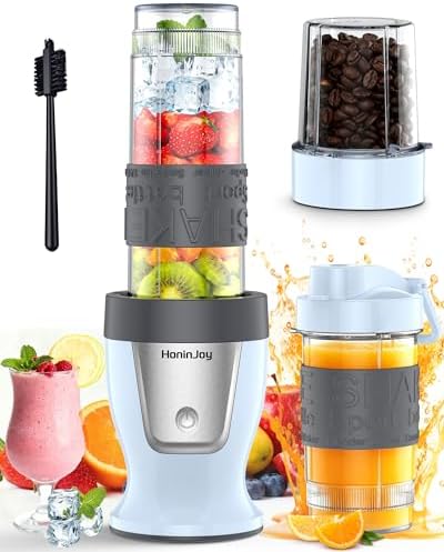 10-Piece Portable Personal Blender, 650W Smoothie Blenders by HoninJoy