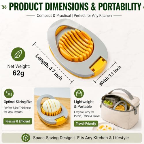 FANTEXY Egg Slicer for Hard Boiled Eggs with Stainless Steel Wires - Image 6