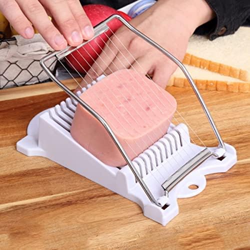 Multifunctional Stainless Steel Luncheon Meat Slicer,Home Slicing and Splitting Tools,Food Slicer for Butter Cheese Kiwifruit Strawberry Banana and Cooked Eggs Etc. (White) - Image 3