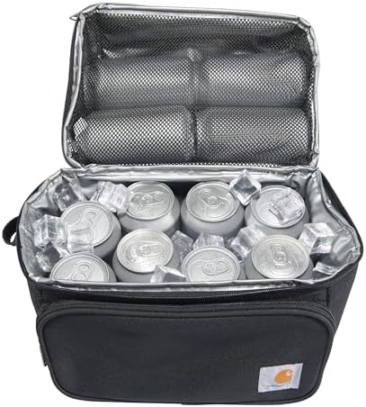 Camping Cooler, Worksite Lunch Box, Soft Shell Lunch Bag for Construction Sites, Work and Everyday Use, Black