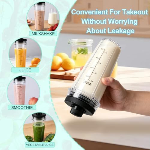 BN301 BN300 20 OZ Replacement Cups for Ninja Nutri-Plus Personal Blender - Image 2