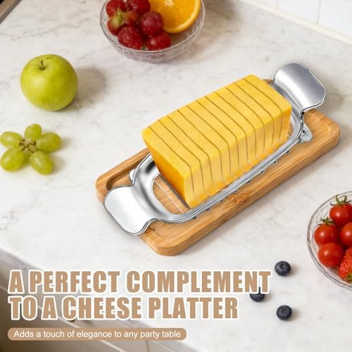 Stainless Steel Cheese Cutter and Butter Slicer with Tray - Image 6
