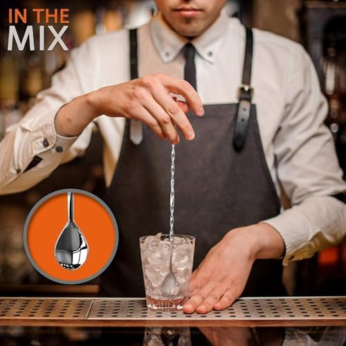 Mixology Bartender Cocktail Shaker Set - Includes 15 & 30 oz Stainless Steel Shakers, 6 Bottle Pourers & More - Essential Martini Making Kit - Drink Mixing Set - 15 Piece Cocktail Bar Set