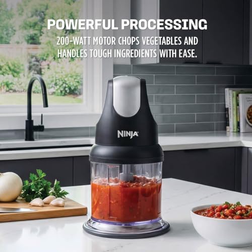 Ninja Express Chop Manual Food Processor, 16oz Bowl, Gray, NJ100GR - Image 2