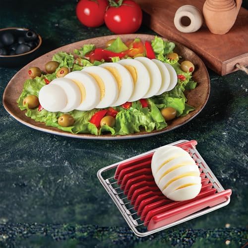 HIC Kitchen Double-Sided Egg Slicer, 18/8 Stainless Steel Wires - Image 4