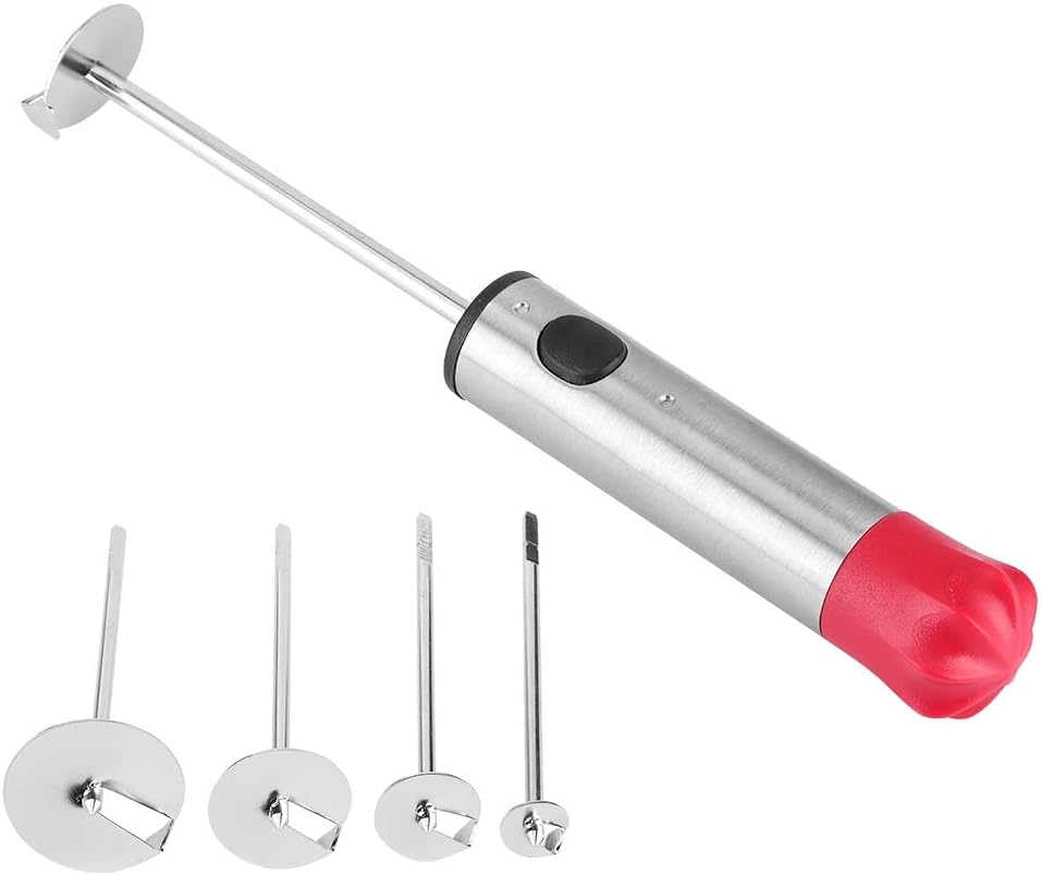 Vegetable Corer Vegetable Drill Red Vegetable Digging Rotating Drill Stainless Steel Fruit Corer For Children Food Salad Making Diy
