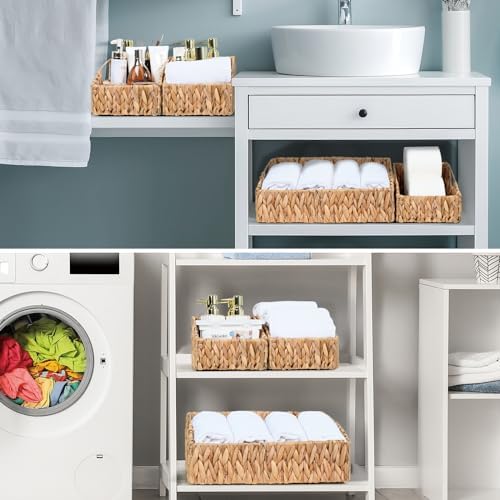 Pantry Baskets for Organizing, Wicker Basket Shelf Storage