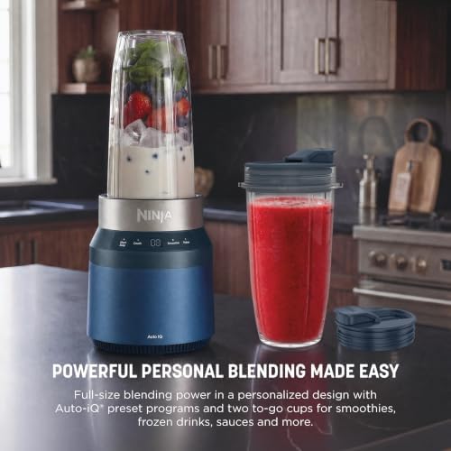 Ninja Nutri Power Blender, 24oz, 110PW, Auto iQ, Blue, BQ401BL - Image 2