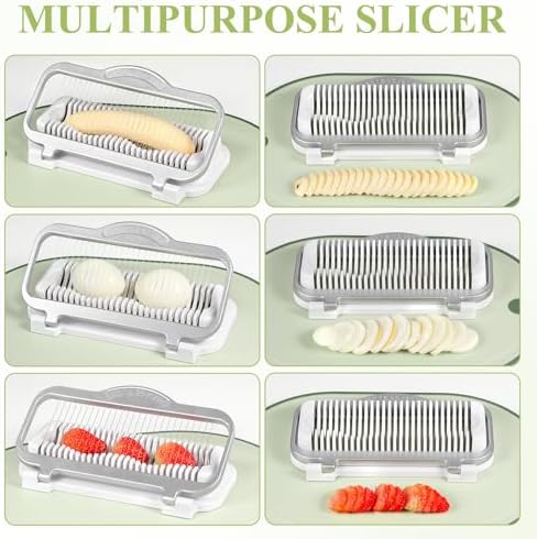 Larger Egg Slicer for Hard Boiled Eggs Banana Slicer, Aluminium & Stainless Steel Wires Strawberry slicer Multipurpose Heavy Duty Dishwasher Safe Banana Cutter slicer - Image 2