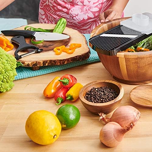 Adjustable Ceramic Mandoline Soft Grip Slicer 4 Thickness Settings