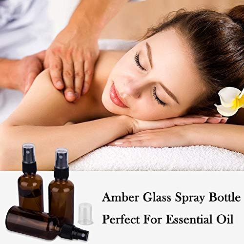 2oz Amber Glass Spray Bottles for Essential Oils, Set of 3 - Image 6