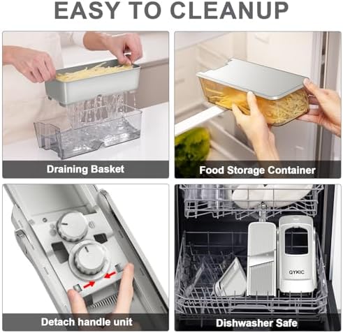 Mandoline Slicer for Kitchen, Adjustable 0.1-8mm (S4 Sliver)