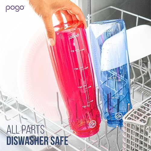 Pogo BPA-Free Plastic Water Bottle with Chug Lid, 32 Oz, Quetzal Teal - Image 4