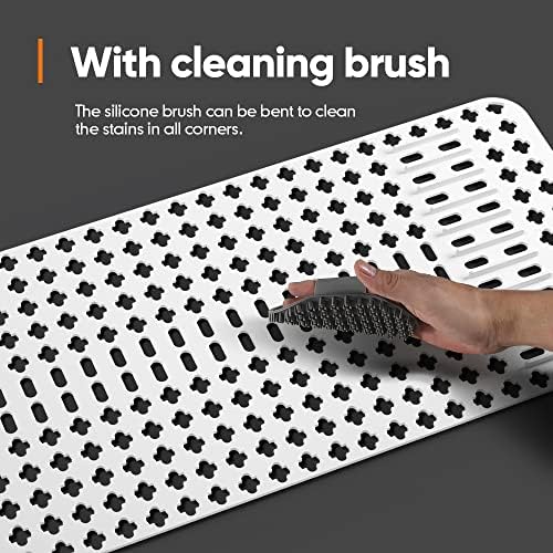 Silicone Sink Mat 25"x13", White Silicone Sink Mats and Protectors