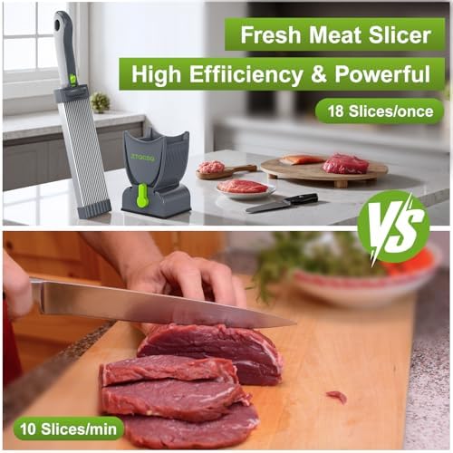 Meat Slicer for Fresh Raw Meat, Manual Fresh Meat Slicer Cutter (2 or 4 mm)