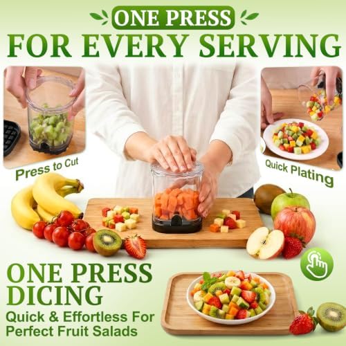Hendiy 2-in-1 Fruit Slicer Cup, Stainless Steel - Image 4