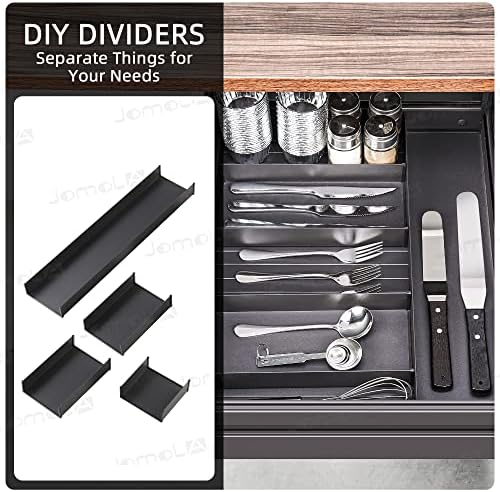 Pull Out Kitchen Cabinet Drawer Roll Out Pantry Shelves Heavy Duty Sliding Tray for Cabinet Full Extension Kitchen Cupboard Slide Out Shelves Organizer with Dividers 17 Inch Wide × 21 Inch Deep
