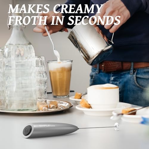 SIMPLETASTE Milk Frother Handheld Electric Foam Maker Battery Operated - Image 3