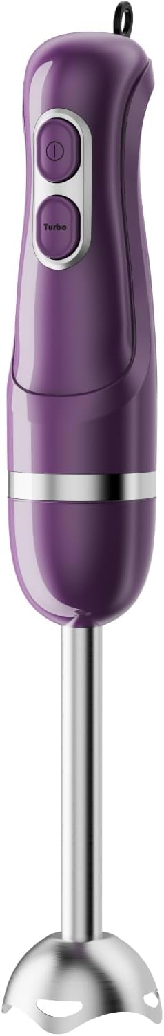 Immersion Blender Corded 400W, 2 Speed, Emulsifier, Blend, BPA-Free