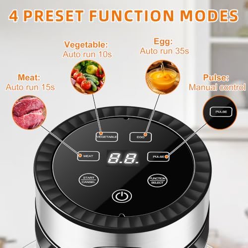 Auto Food Processor, 300W Touch Control Electric Chopper With Digital LCD - Image 3