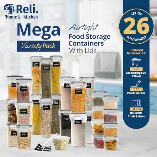 Pantry Organizers and Storage | Food Containers with Lids (26 Sets)