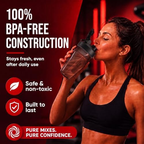 Vortex Protein Shaker Bottle 24 oz/700ml - Premium BPA-Free Pre-Workout Shaker Cup for Protein Shakes & Smoothies, Leak-Proof & Durable Bottle-Shakers for Active Lifestyles - Image 7