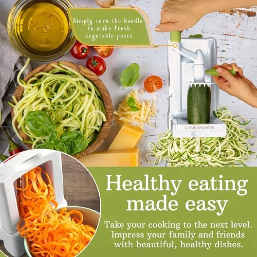 10-Blade Countertop Vegetable Spiralizer and Veggie Noodle Maker