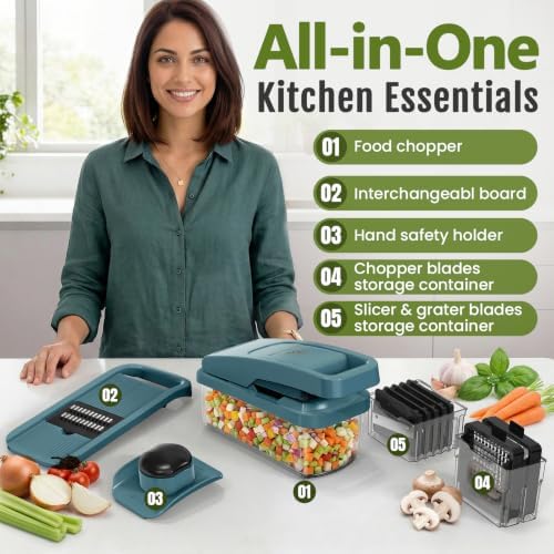 Multifunctional Vegetable Chopper & Mandoline Slicer, Veggie Chopper - Image 6