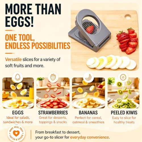 FANTEXY Egg Slicer for Hard Boiled Eggs, Stainless Steel Wires - Image 3