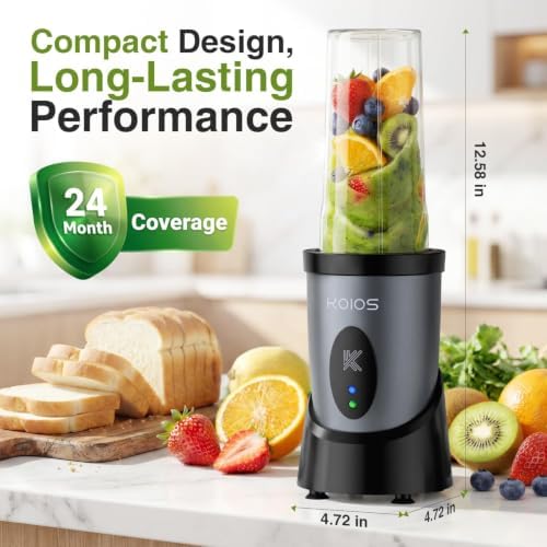 Smoothie Blender Kitchen, 900W Personal Blenders with 3 To-Go Cups