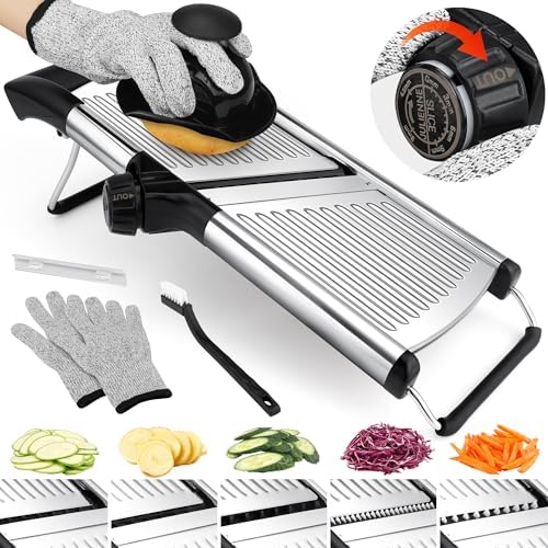 Mandoline Slicer for Kitchen, Adjustable Mandoline Food Slicer