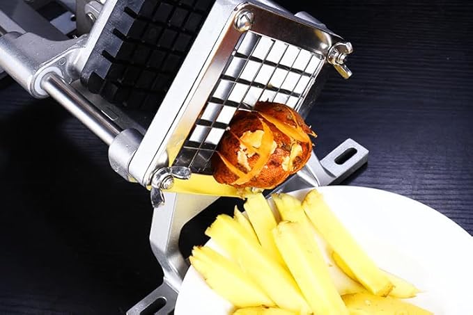 2Pcs 3/8''Replacement Chopper Blade, Commercial Vegetable Chopper Dicer Stainless Steel Blade and Pusher Block for Fruit Cutting Machine Tomato onion French Fries Cutter