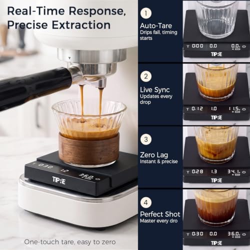 Espresso Coffee Scale with Timer, 0.1g Precision Digital Shot Scale
