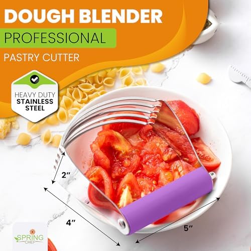Spring Chef Large Dough Blender For Baking - Durable Pastry Blender, Orchid - Image 2