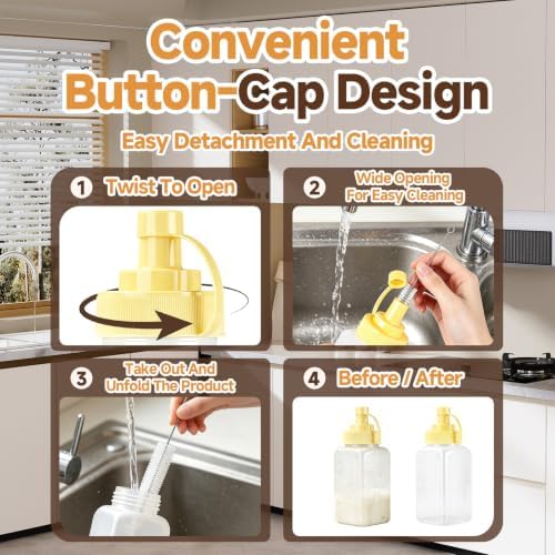 Cold Foam Squeeze Bottles, Easy Squeeze And Dispense, 12 Oz, 2 Pack - Image 4