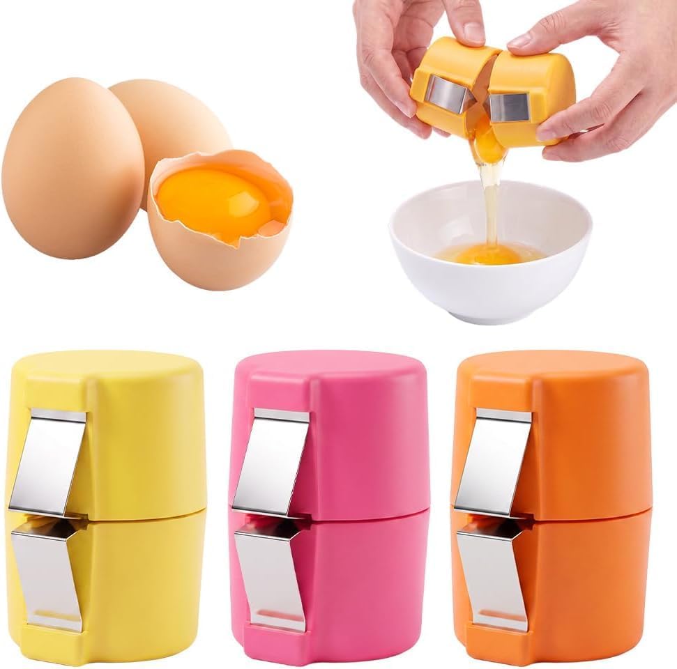 3Pcs Egg Shell Opener, Egg Separator for Raw Eggs,Hard Boiled Egg Shell Cracker,Quickly Cutting Off Cooked Eggs by Unknown