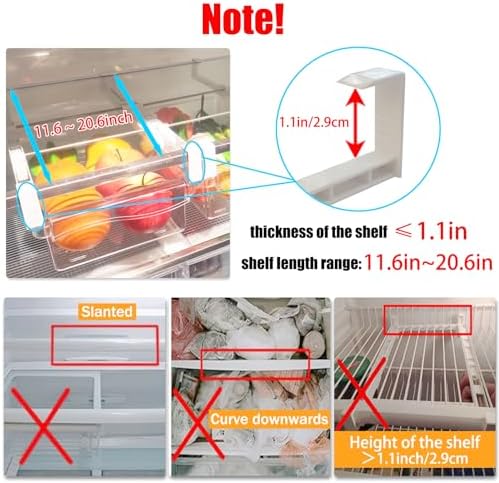 Fridge Drawer Organizer 2 Pack, Fridge Organizers and Storage