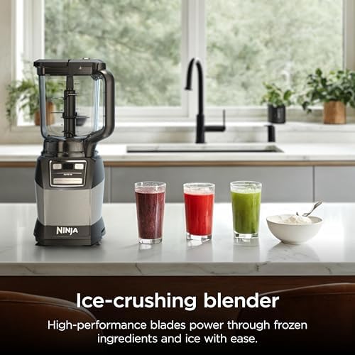 Ninja Compact Kitchen System, Auto-iQ, 1200W, 72oz Pitcher, Grey, AMZ493BRN - Image 3