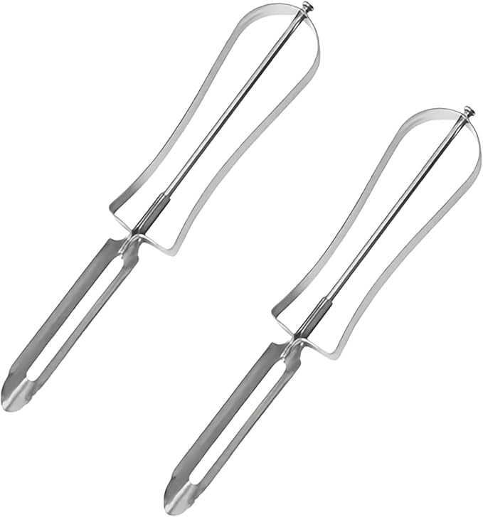 2Pcs Stainless Steel Rotary Peeler Multi-function Peeling Knife,potato Carrot Hand Peeler Food Fruit Vegetable Cutter Kitchen Tools,Home Kitchen Outdoor Peelers Kitchen Utensils and Gadgets