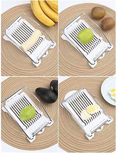 Stainless Steel Wire Egg Slicer,Cuts 10 Slices For fruit,Onions,Soft Food and Ham，Slicer & Cutter for Eggs, Mozzarella Cheese, Slice Spacing 1/3 inch Multipurpose Luncheon Meat Slicer(White) - Image 4
