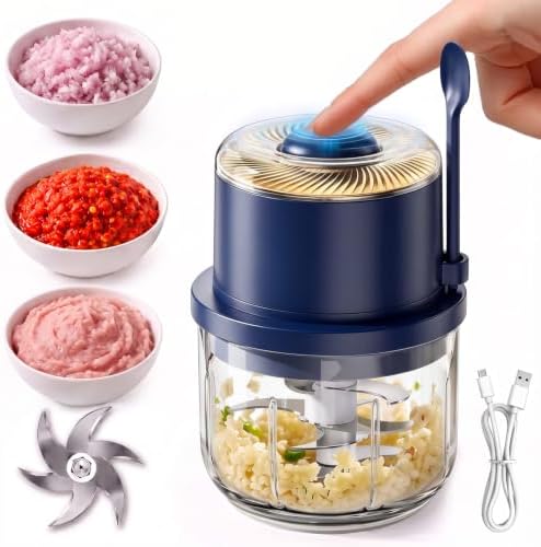 2026 New Mini Electric Garlic Chopper - 350ML Mini Portable Veggie Chopper by Leopacat